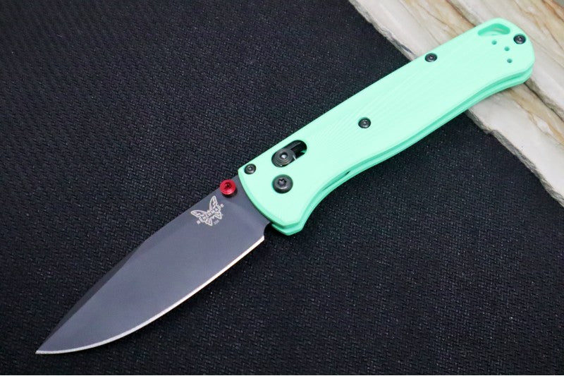 Benchmade 535BK-4 Bugout Custom - M390 Blade / Island Green Cerakoted Aluminum Handle - Lightweight Manual Folder