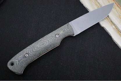 White River Knives Hunter - Black & OD Green Linen Micarta