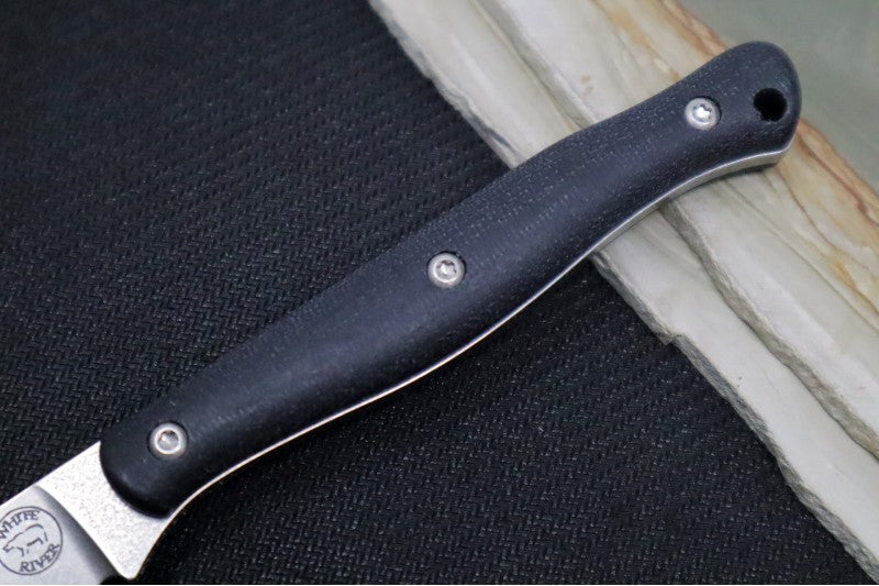 White River Knives Exodus 4 - CPM-S35VN Steel / Black Micarta Handle ...