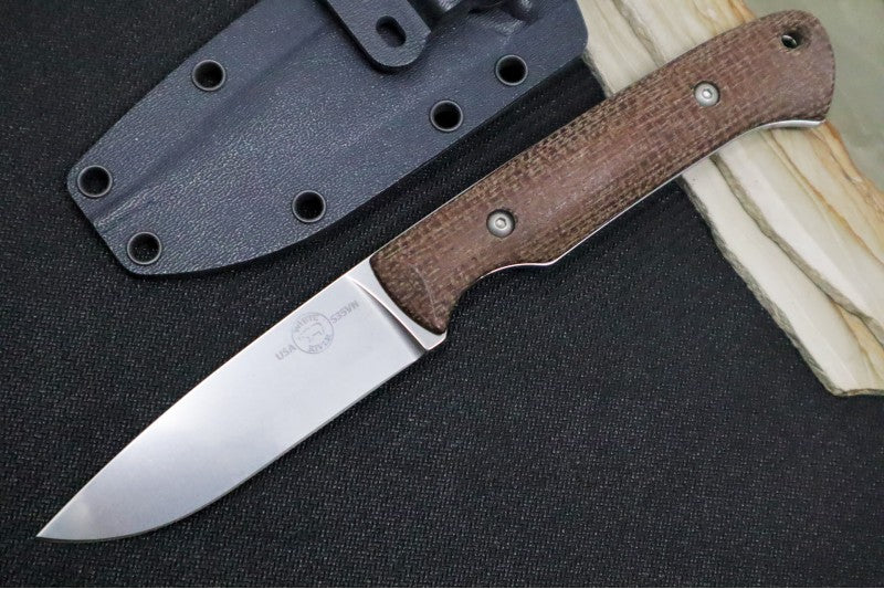 White River Knives Hunter - CPM-S35VN / Natural Burlap Micarta Handle
