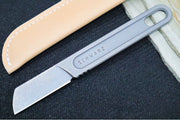 Schwarz Designs Scalpel+ - Magnacut Blade / Stonewash Finish / Natural Leather Sheath - Northwest Knives