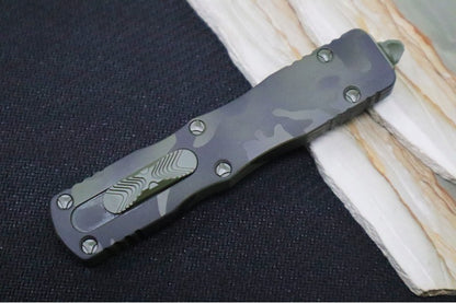 Microtech Dirac Signature Series OTF - Double Edge with a Full Serrate / OD Green Camo Blade & Handle 225-3OCS