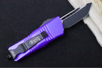 Microtech Mini Troodon OTF - Tanto Blade / Black Finish / Purple Anodized Aluminum Handle 240-1PU