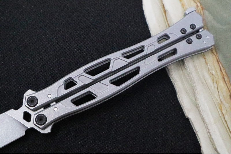 Kershaw Moonsault Balisong - 14C28N Steel Blade / Working Finish / Stainless Steel Handle 5050 - Northwest Knives