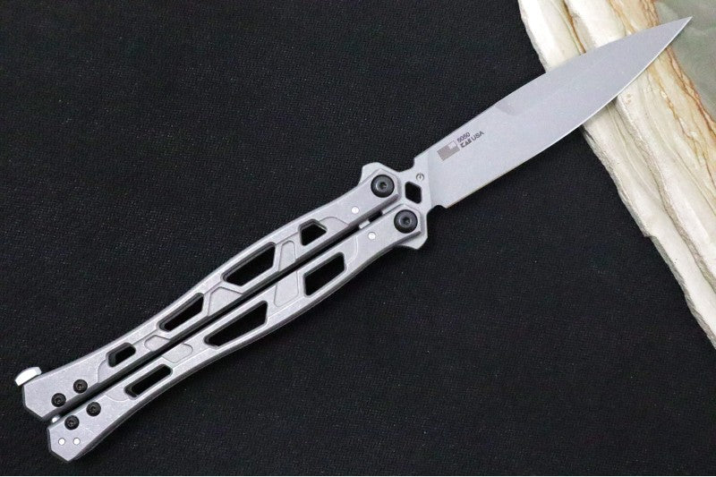 Kershaw Moonsault Balisong - 14C28N Steel Blade / Working Finish / Stainless Steel Handle 5050 - Northwest Knives
