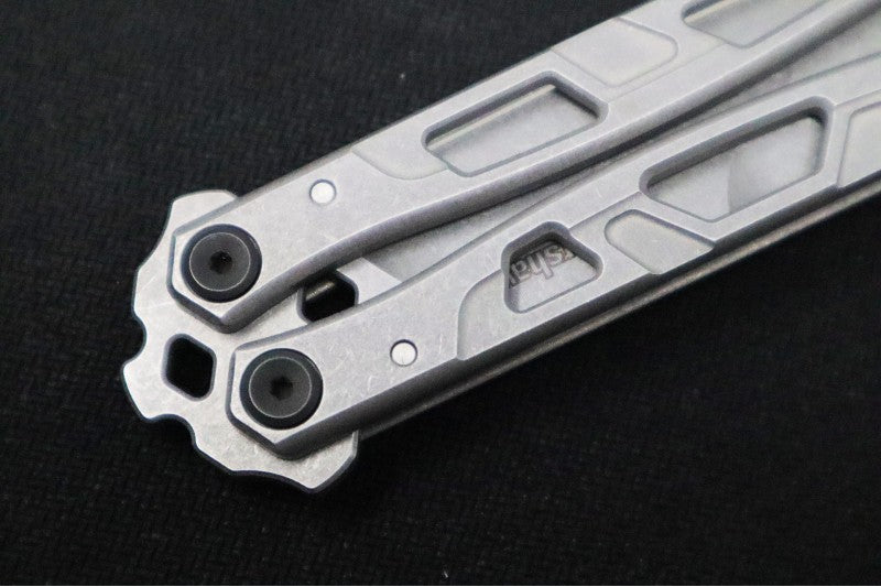 Kershaw Moonsault Balisong - 14C28N Steel Blade / Working Finish / Stainless Steel Handle 5050