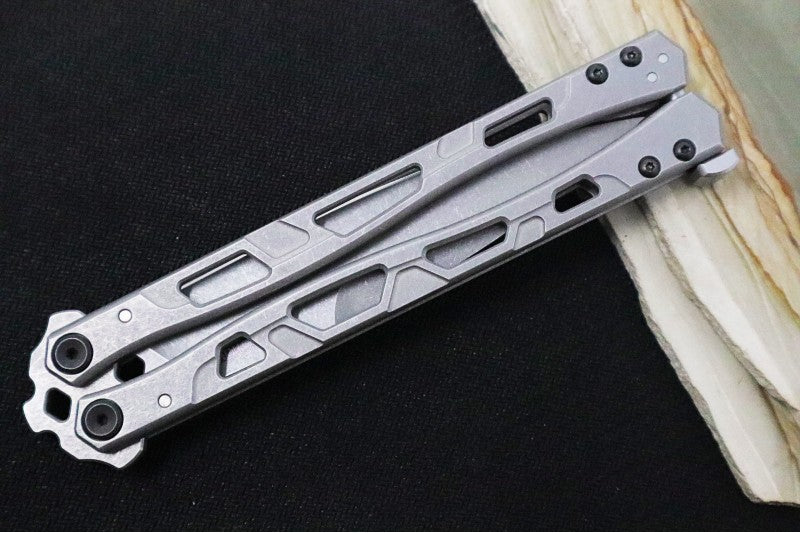 Kershaw Moonsault Balisong - 14C28N Steel Blade / Working Finish / Stainless Steel Handle 5050 - Northwest Knives