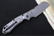 Kershaw Launch 14 Auto - Cleaver Style / 154CM Blackwash Blade / Grey Aluminum Handle with Carbon Fiber - Northwest Knives