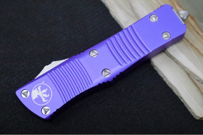 Microtech Troodon OTF - Double Edge / Stonewash Blade / Purple Handle - 138-10PU