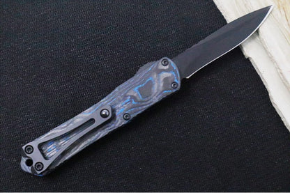 Heretic Knives Manticore S OTF - Blue Camo CF Back Cover / Recurve Blade / DLC Finish H025-6A-BLU/CF
