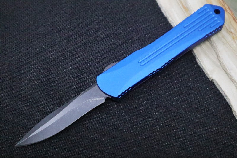 Heretic Knives Manticore S OTF - Blue Camo CF Back Cover / Recurve Blade / DLC Finish H025-6A-BLU/CF