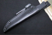 Boker Bronco Bushcraft Fixed Blade - Black TPE Handle / CPM-3V Steel / Satin Drop Point Blade 121504 - Northwest Knives
