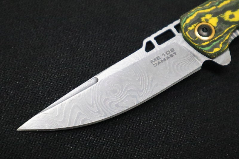 Boker ME-109 Damascus - Toxic Storm Carbon Fiber Handle Scales / Chad Nichols ME-109 Damascus 01BO909DAM