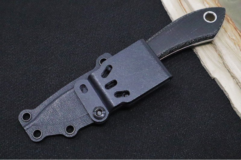 White River Knives Sendero Pack - Black Burlap Micarta Handle / CPM-S35VN WRJF-PAC-BBL