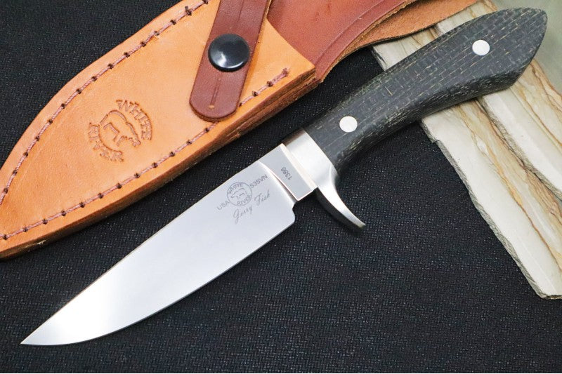 White River Knives Sendero Classic - Black Burlap Micarta Handle