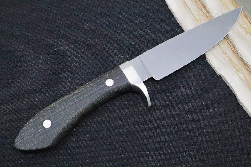 White River Knives Sendero Classic - Black Burlap Micarta Handle