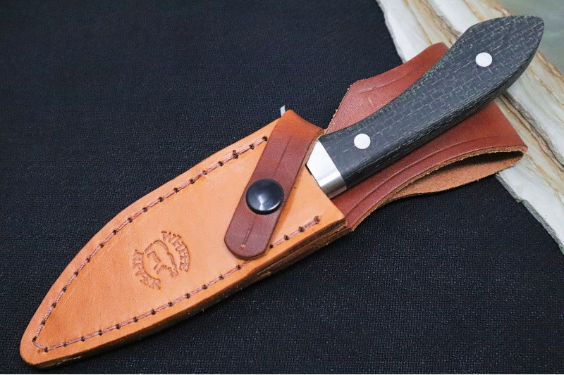 White River Knives Sendero Classic - Black Burlap Micarta Handle