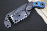 Tops Devil's Claw - 1095 Steel / Black & Blue G-10 Handle / Black Kydex Sheath DEVCL-01 - Northwest Knives