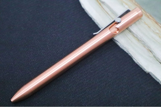 Tactile Turn Bolt Action Pen - Copper Handle / Titanium Clip
