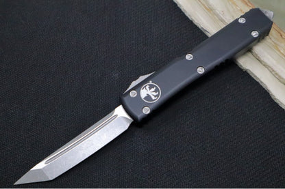Microtech Ultratech OTF - Apocalyptic Tanto Blade/ Black Anodized Aluminum Handle 123-10AP