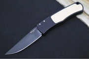 Pro Tech "Whiskers" Auto - Black Aluminum Handle & Ivory Micarta Inlay / Black Finish / 154-CM Steel / Drop Point Blade BR-1.52 - Northwest Knives