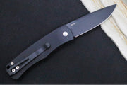 Pro Tech "Whiskers" Auto - Black Aluminum Handle & Ivory Micarta Inlay / Black Finish / 154-CM Steel / Drop Point Blade BR-1.52 - Northwest Knives