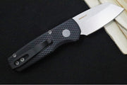 Pro Tech Runt Auto - Black Textured Aluminum Handle / Stonewashed Reverse Tanto Blade / Magnacut Steel R5405 - Northwest Knives