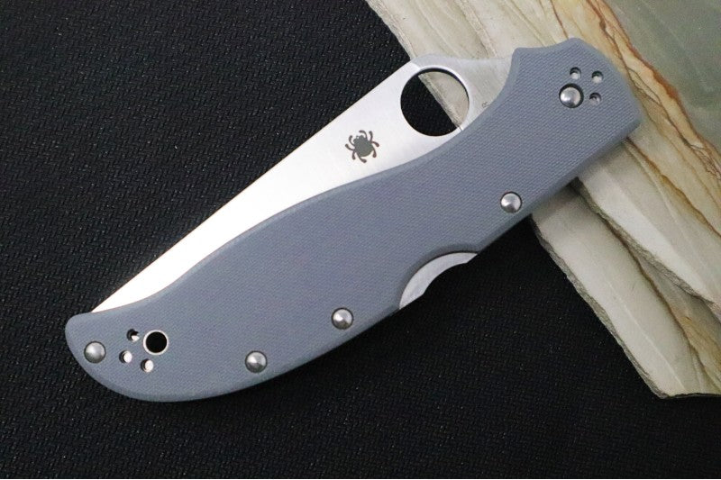 Spyderco Stretch 2 | Gray g-10 Handle Knife With Cru-Wear Steel | Northwest Knives