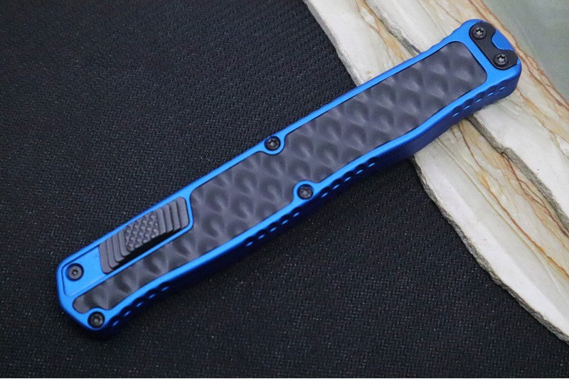 Heretic Knives Cleric II OTF - Black Finish / Dagger Blade / Blue Anodized Handle & Black Stainless Steel Inlay / CPM-Magnacut Steel