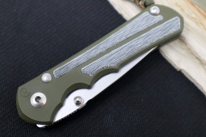 Chris Reeve Knives Large Inkosi NWK Exclusive - Drop Point Blade / CPM-S45VN / OD Green Cerakote Handle / Black Micarta / Camo Lanyard with Bead LIN-1142 - Northwest Knives