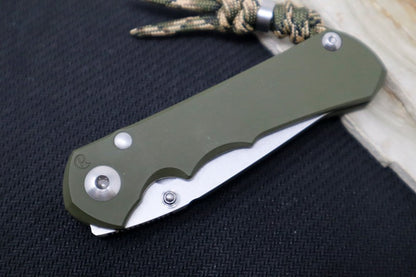 Chris Reeve Knives Small Inkosi NWK Exclusive - Tanto blade / CPM-S45VN / OD Green Cerakote Handle / Camo Lanyard with Bead SIN-1138