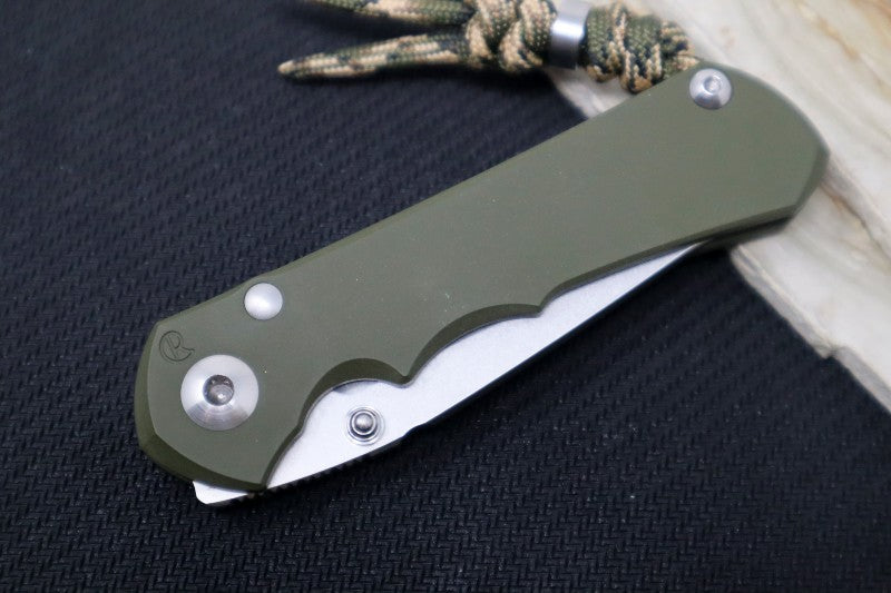 Chris Reeve Knives Small Inkosi NWK Exclusive - Tanto blade / CPM-S45VN / OD Green Cerakote Handle / Camo Lanyard with Bead SIN-1138