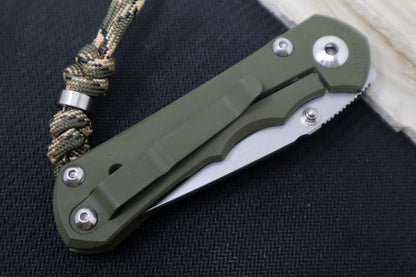 Chris Reeve Knives Small Inkosi NWK Exclusive - Tanto blade / CPM-S45VN / OD Green Cerakote Handle / Camo Lanyard with Bead SIN-1138