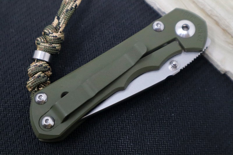 Chris Reeve Knives Small Inkosi NWK Exclusive - Tanto blade / CPM-S45VN / OD Green Cerakote Handle / Camo Lanyard with Bead SIN-1138 - Northwest Knives