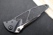 Microtech SOCOM Elite Manual - Black Tactical Partial Serrated Blade / Black Handles w/ Black Inserts 160-2T - Northwest Knives