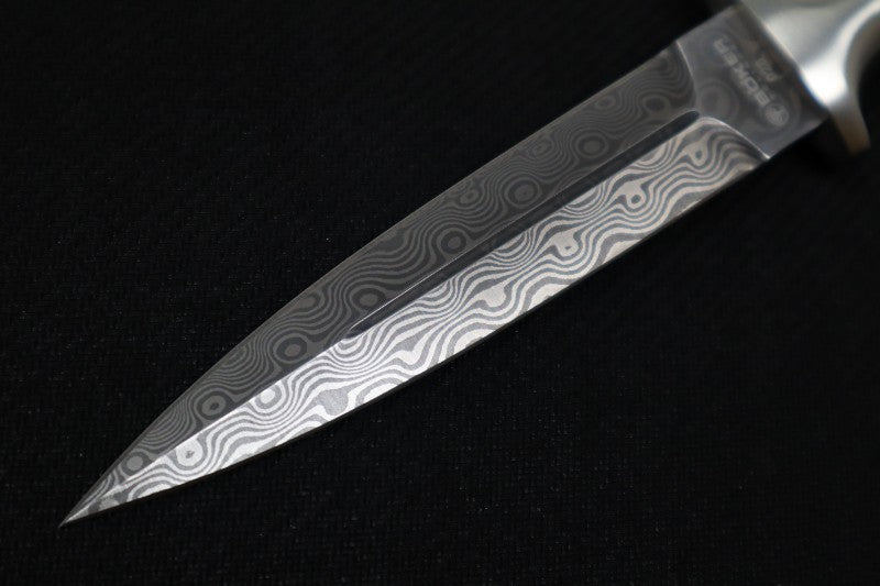 Boker MG42-Damascus - IronWood Handle / Chad Nichols Raindrop Damascus 121506DAM - Northwest Knives