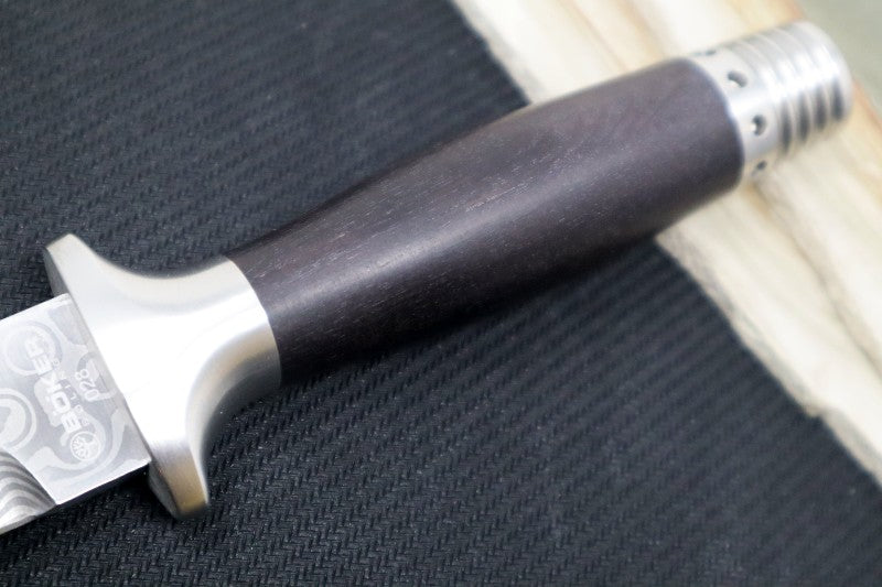 Boker MG42-Damascus - IronWood Handle / Chad Nichols Raindrop Damascus 121506DAM