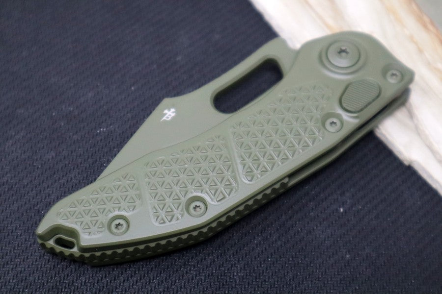 Microtech Stitch Auto - Wharncliffe OD Green Blade / OD Green Milled Aluminum Handle 169-1COD