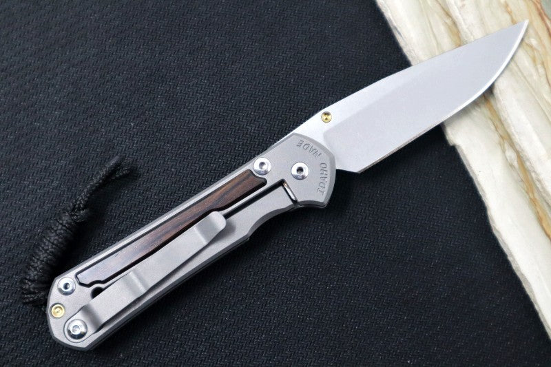 Chris Reeve Knives Small Sebenza 31 - Drop Point / Macassar Ebony Inlay (A5)