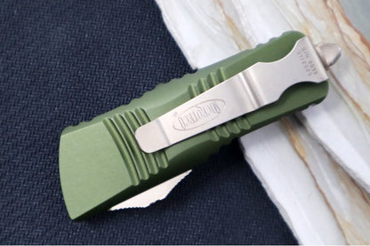 Microtech Mini Troodon OTF - Tanto Blade / Bronze Finish / OD Green Handle 240-13OD