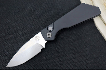 Pro Tech Strider PT+ Auto - Black Anodized Aluminum Handle / Stonewash Finish / Magnacut Steel PT201