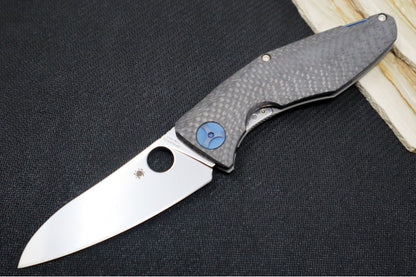 Spyderco Drunken - Carbon Fiber & Aluminum Handle / CPM-S90V steel / Sheepsfoot Blade C235CFTIP