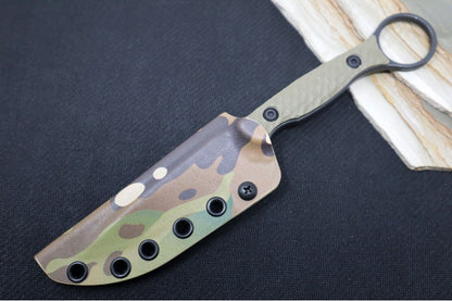 Toor Knives Anaconda - Carbon Finished Blade / CPM-3V Steel / Covert Green G10 Handle / Kydex Sheath 850022587733