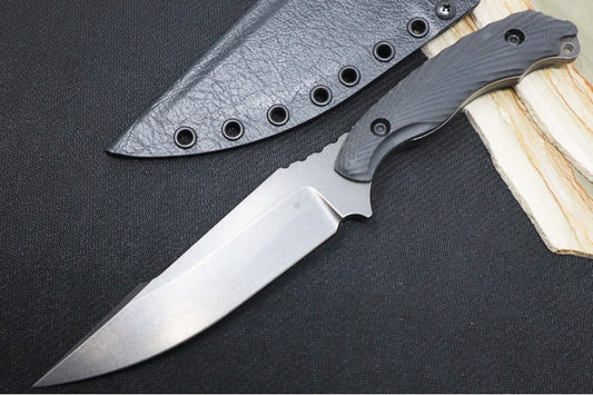 Toor Knives Raven - Carbon Finished Blade / CPM-3V Steel / Black G-10 Handle / Kydex Sheath