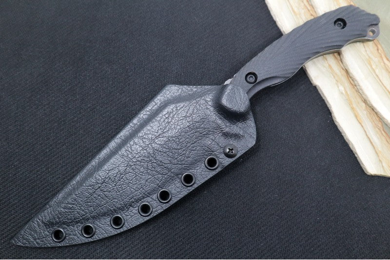Toor Knives Raven - Carbon Finished Blade / CPM-3V Steel / Black G-10 Handle / Kydex Sheath