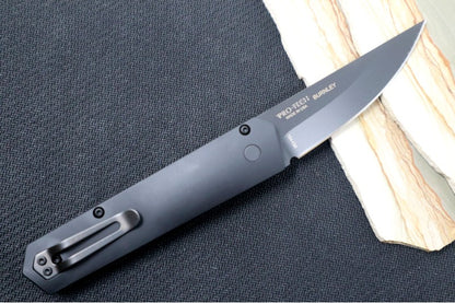 Boker Kwaiken Compact Auto - 154CM Steel / Kwaiken Blade / Black Anodized Aluminum 01BO255