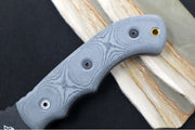 Tops Tom Brown Tracker #1 - 1095 Steel / Black Canvas Micarta Handle / Black Kydex Sheath TBT-010 - Northwest Knives