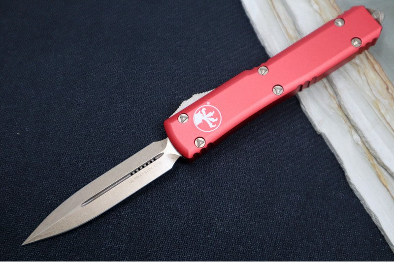 Microtech Ultratech OTF - Bronzed Dagger Blade / Red Handle 122-13RD