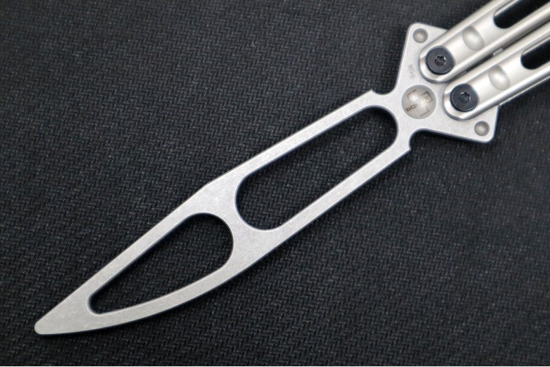 Boker Plus Papillon Balisong Trainer - 420 Steel / Clip Point Blade / Stainless Steel Handle 01BO352