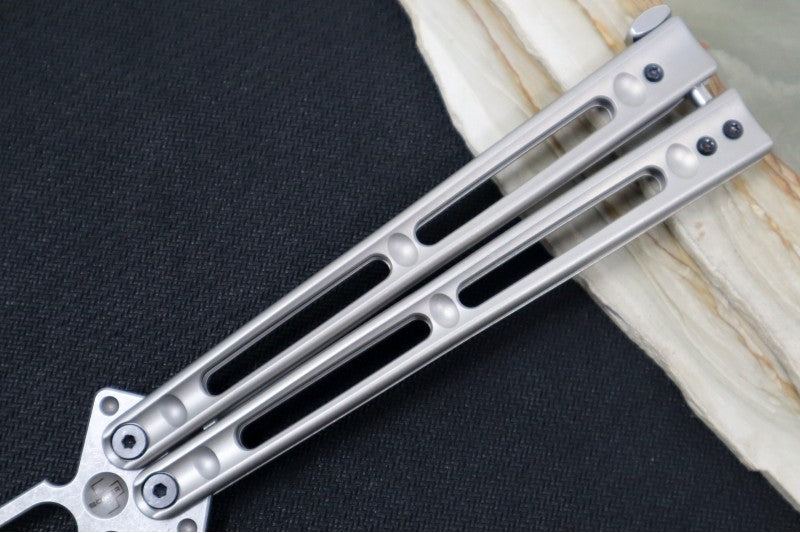 Boker Plus Papillon Balisong Trainer - 420 Steel / Clip Point Blade / Stainless Steel Handle 01BO352